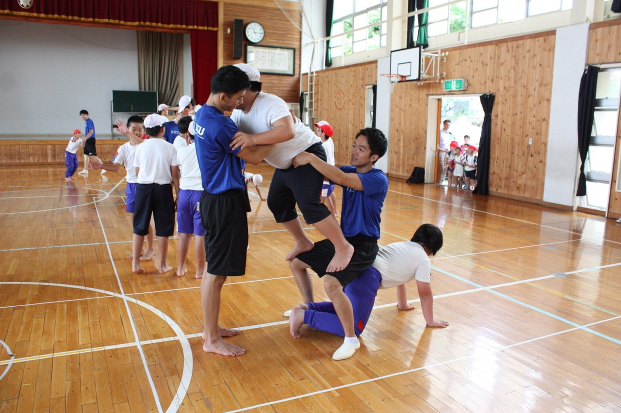 夏季合宿①-小学校での活動-