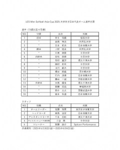 【男子】令和7年度 U23 日本代表チーム 選手紹介