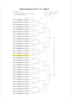 【女子部】文部科学大臣杯 第61回全日本大学女子ソフトボール選手権大会 組み合わせ